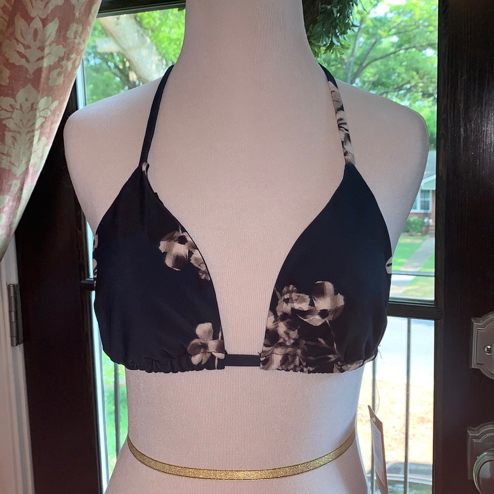 Rachel Zoë Blossom String Bikini Top Sz Small BNWT